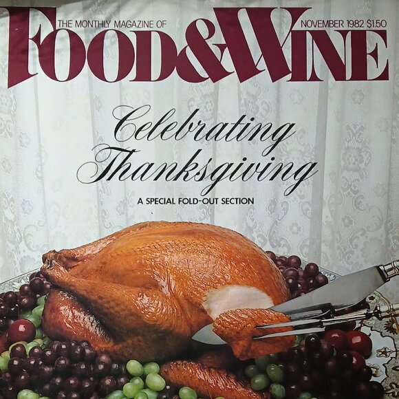 Vintage Thanksgiving Food & Wine Magazine 1982 - Picture 1 of 9